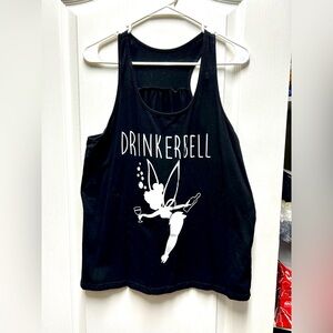 Drinker bell Tinkerbell tank top. Soft flowy tank. Comfortable and breathable.